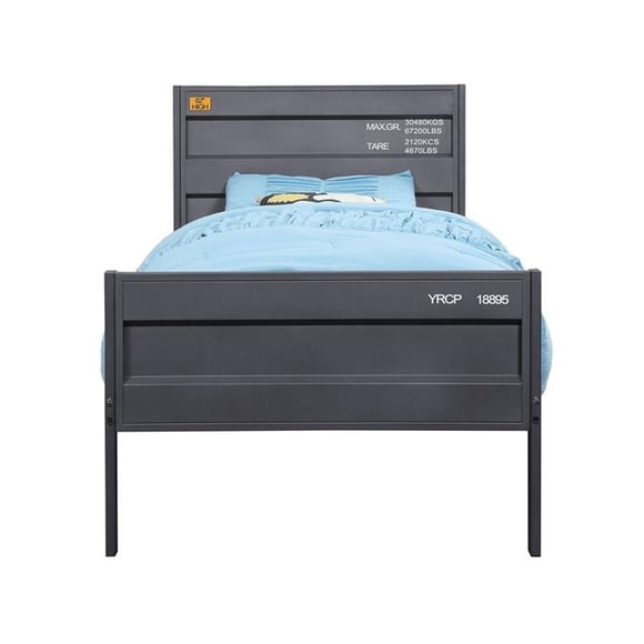 Rosebery Kids Cargo Twin Panel Kids Bed in Gunmetal