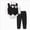 A18-Black, variant on 0-3 Months Infant Newborn Baby Boys 3-Piece Dress Suit Set,Long Sleeve Romper Vest Bowtie Formal Pants Outfit For School Wedding Party Toddler Fall Winter Clothes,Blue