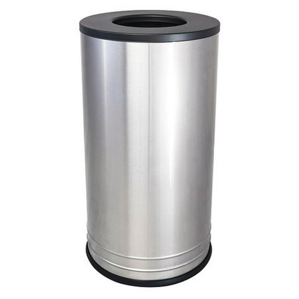 18 Gal Stainless Steel Round Trash Can, Round Trash Can