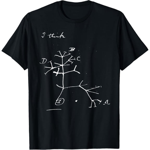 Darwin tree of life evolution science shirt Biology Nerdy T-Shirt men and women can wear, black, white, gifts