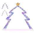 thumbnail image 1 of Gymax 8.8 FT Christmas Tree-shaped Archway w/Top Star Adjustable LED LightsZip Ties  Outdoor, 1 of 6