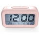 thumbnail image 2 of RV Reloj despertador digital para despertar por la mañana, reloj despertador digital silencioso con pilas para niños y adultos, pantalla LED grande, calendario de temperatura, rosa Rojo Verde, 2 of 5