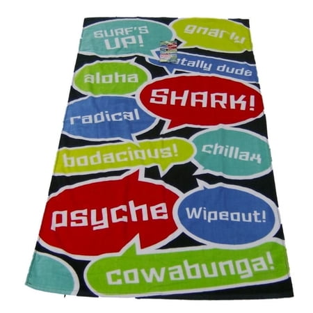Surfer Jab Fashion Beach Towel 100% Cotton Surfing Talk 30x60