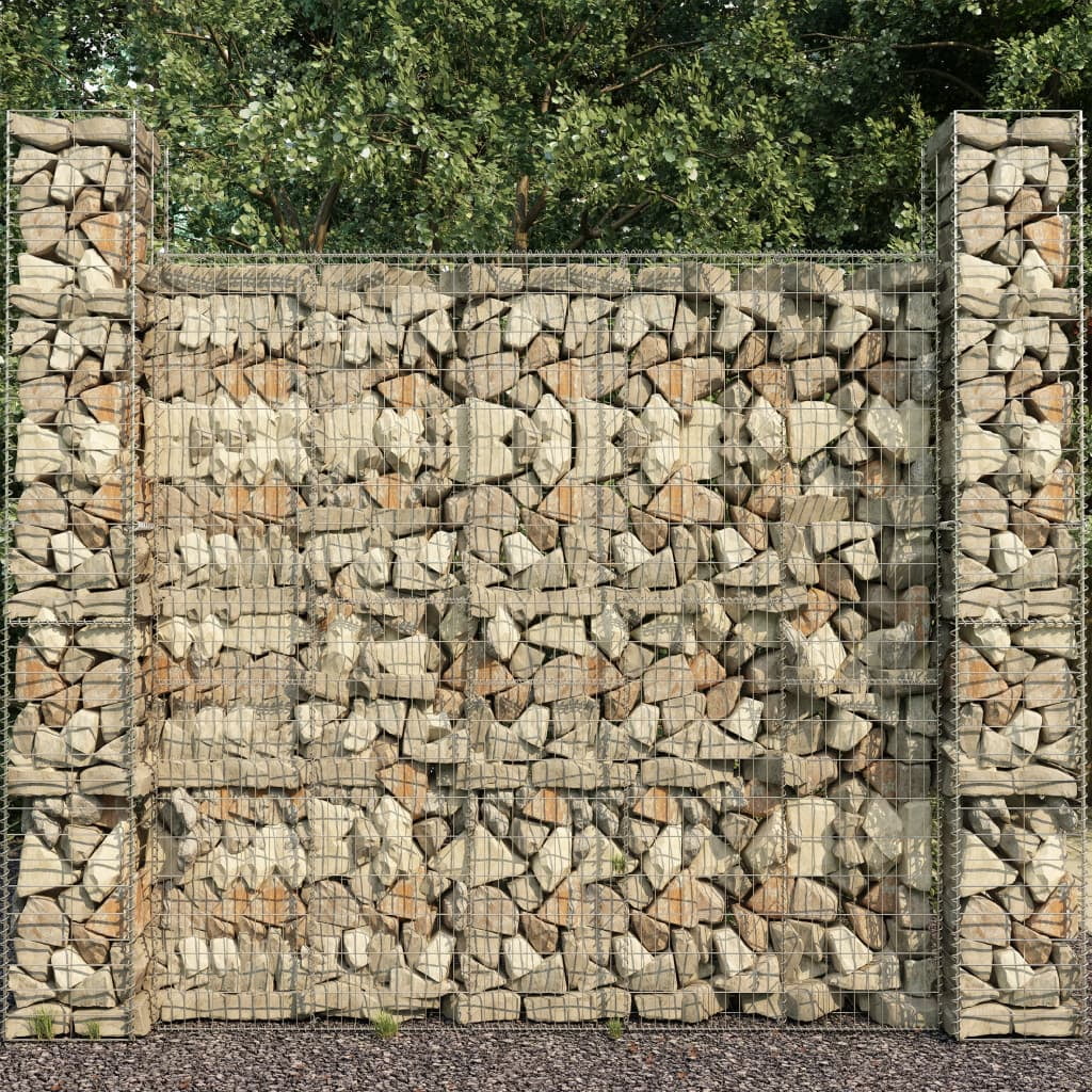 Lit Surélevé À Gabions Arqué 200x50x100 Cm Fer Galvanisé Vidaxl à Prix