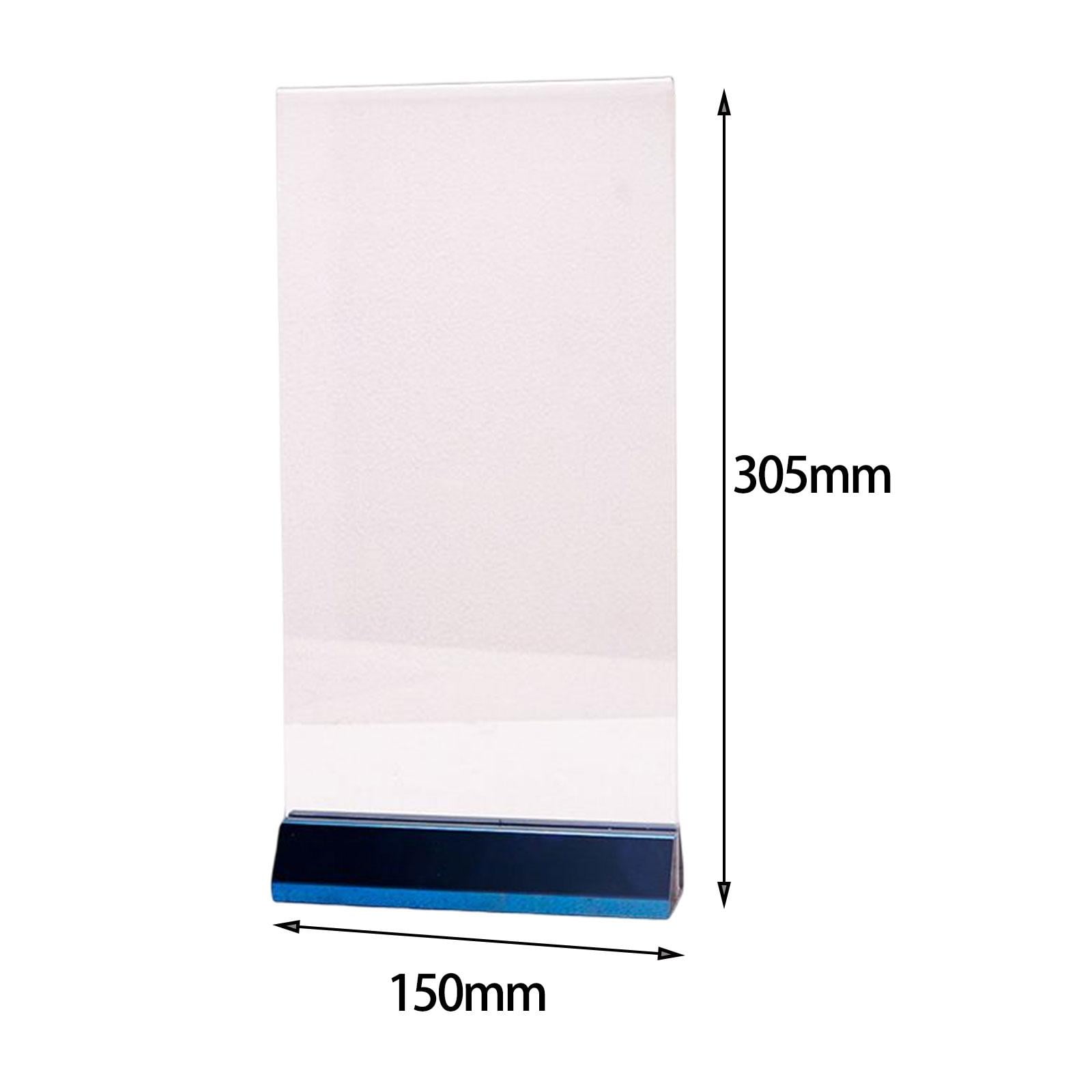 Acrylic Sign Holder Display Stand Vertical Paper Card Holder Poster Holder  for Restaurant, Store, Desktop, Document Meetings 21cmx14.5cm 