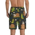 thumbnail image 6 of KLL Funny Sloths In The Forest for Men's 1-Pack Shorts,Sleep Pajama Shorts for Men Soft Pj Shorts Men's Pajama Bottoms Sleepwear -XX-Large, 6 of 7