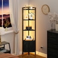 thumbnail image 2 of Armario Corner Shelf Furnulem de 5 niveles con almacenamiento y luz LED, 2 of 8
