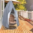 thumbnail image 3 of Funda para silla colgante tipo huevo, duradera, ligera, impermeable, con cremallera, se adapta a la mayoría de sillas colgantes individuales para exteriores, protector contra el polvo, 3 of 5