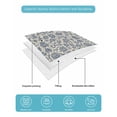 thumbnail image 5 of Light Blue Floral Full Size Down Alternative Comforter,Lightweight Comforter Quilt Bedding Set with Pillow Shams Rustic Vintage Flowers Botanical Spring All Seasons Bed Comforter Duvet Insert 78"x90", 5 of 7