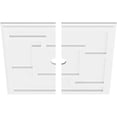 thumbnail image 4 of Ekena Millwork CMP22KX2-02000 22 in. OD x 2 in. ID Square Knox Architectural Grade PVC Contemporary Ceiling Medallion - 2 Piece, 4 of 4