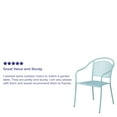 thumbnail image 5 of Flash Furniture Oia Commercial Grade 5 Pack Sky Blue Indoor-Outdoor Steel Patio Arm Chair with Round Back, 5 of 13