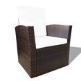 thumbnail image 3 of vidaXL 4 Piece Garden Lounge set with Cushions Poly Rattan Brown, 3 of 4
