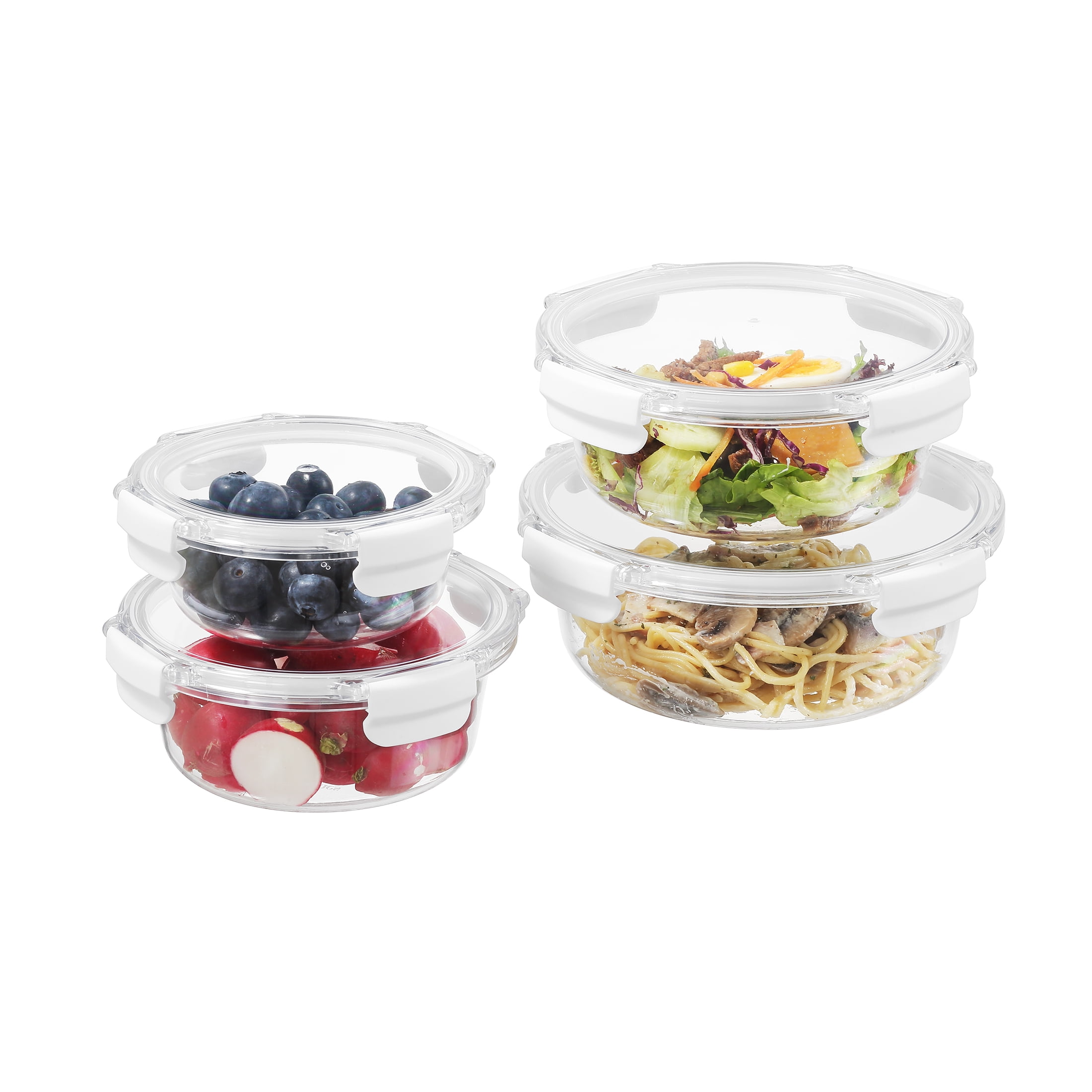 Better Homes & Gardens Round Tritan Food Storage Container with Tritan Lid. Set of 4, 8 Pieces