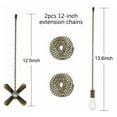 Ceiling Fan Pull Chain Extender,12inch Extra Long with Decorative