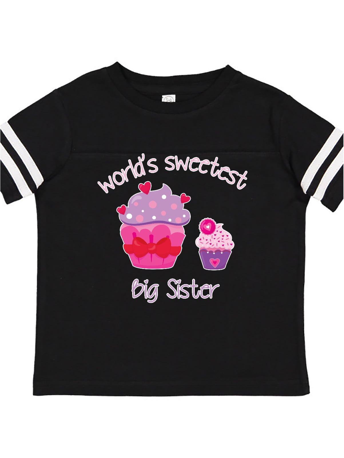 inktastic Worlds Sweetest Big Sister with Cupcake Toddler T-Shirt