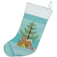 thumbnail image 2 of Carolines Treasures CK3451CS Brown & White Elo Dog Christmas Tree Christmas Stocking, 2 of 3