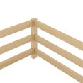 thumbnail image 5 of Sesslife Twin Size Floor Bed with Door and Fence, Wood Twin Floor Platform Bed with Slats, Toddler Bed for Kids Boys Girls, Montessori Bed, No Box Spring Needed, Oak, 5 of 8
