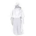 thumbnail image 1 of Guardurnaity Capa con capucha de caballero medieval de Halloween, para adultos, capa de monje para actuaciones escénicas, cosplay, capa de Abrigos y chamarras blanco, 1 of 6