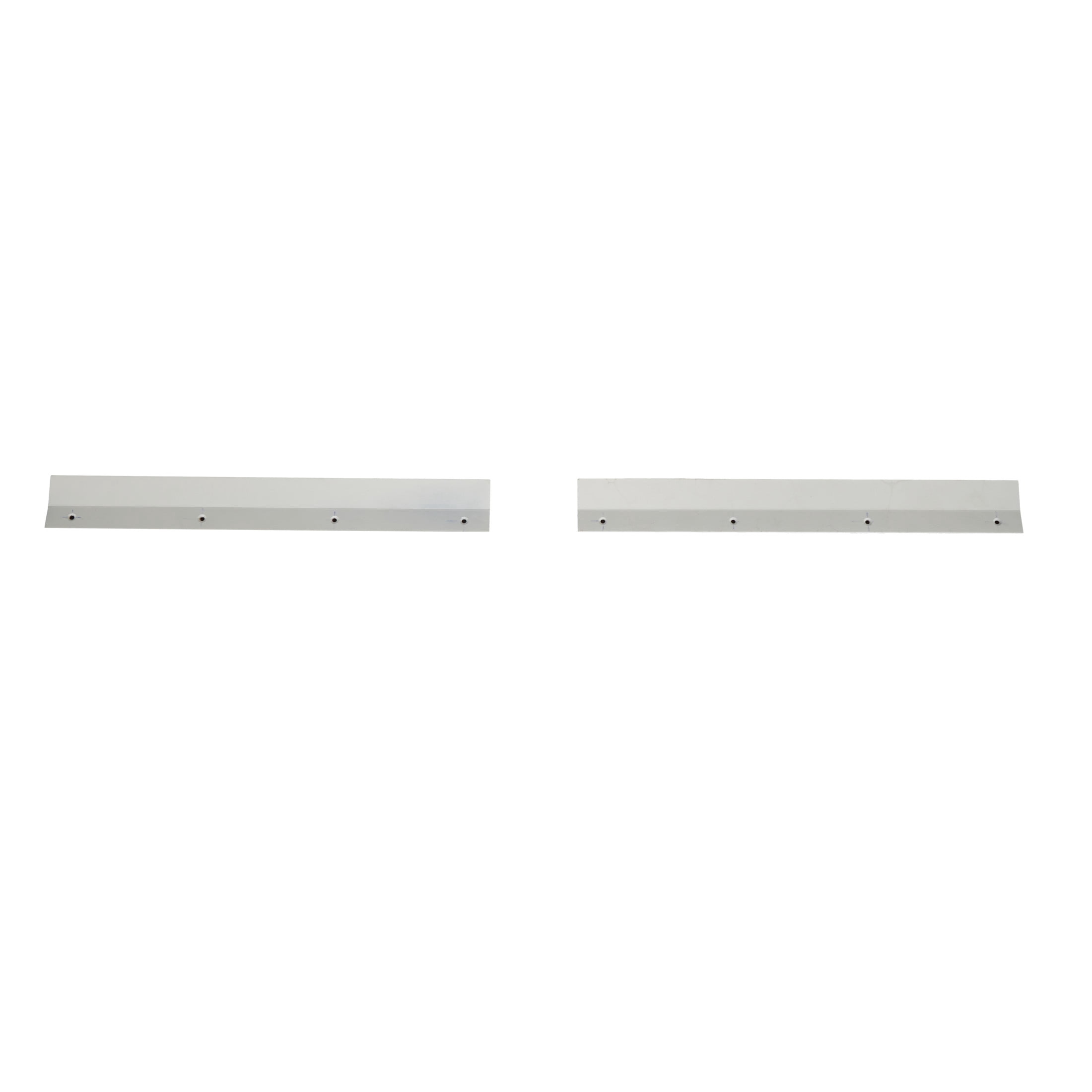 DecMode 60" x 8" 1-Tier White Floral Wall Shelf with Brown Distressing
