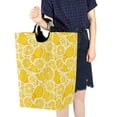thumbnail image 4 of Yayeee Freestanding Laundry Hamper with Handle Collapsible Large Storage Basket for Clothes, Yellow Lemon Pattern, 4 of 7