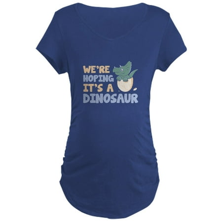 

CafePress - We re Hoping It s A Dinosaur Maternity Dark T Shir - Maternity Dark T-Shirt