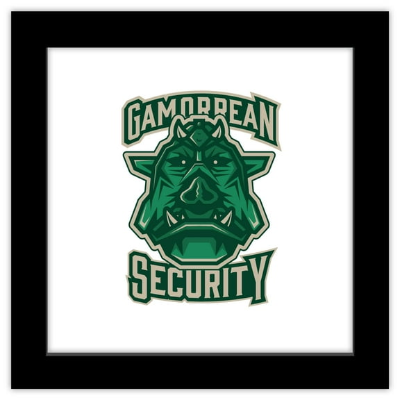 Gallery Pops Star Wars - Humor Gamorrean Security Wall Art, Black Framed Version, 12" x 12"