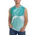 thumbnail image 2 of Picia Teal Turquoise 1 mens Cotton Tank Undershirts , Moisture-wicking Ribbed Tanks, Lightweight Cotton Tank Undershirts-3X-Large, 2 of 8