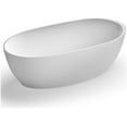 thumbnail image 6 of Ruvati 59-inch Matte Black epiStone Surface Oval Freestanding Bath Tub Canali, 6 of 7