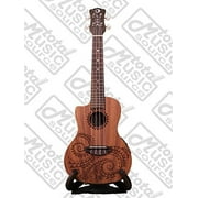 Luna Guitars A/E Concert Tattoo LEFTY w/Strings,Tuner & PC, UKE TEC MAH L COMP