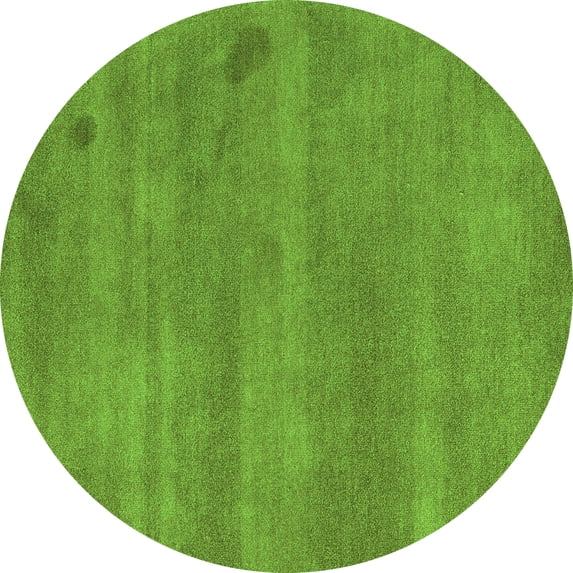 Ahgly Company Indoor Round Abstract Green Modern Area Rugs, 7' Round