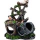 thumbnail image 1 of Decoraciones para acuarios Rueda de barco rota y barril de peces de agua dulce, 1 of 3