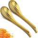 thumbnail image 1 of Cuchara para esferificación - Cuchara para esferificación de acero inoxidable Cuchara para barra ranurada para mixólogo molecular Juego de 2 (dorada), 1 of 4