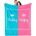 thumbnail image 1 of LHSHID Wedding Gifts for Couples Hubby and Wifey Honeymoon Married Blanket Anniversary Engagement Gifts for Couples Newly Engaged Unique Gifts for Him Personalized Wedding Gifts for the Couple, 1 of 6