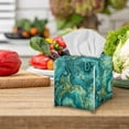 thumbnail image 3 of ZUXONGSY Marble Stripes Square Tissue Box Cover PU Leather Tissue Cube Box Cover Waterproof Tissue Cover Easy to Clean Tissue Box Holder for Table, Dresser, Countertop, 3 of 7