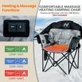 thumbnail image 5 of ABORON Padded Heated Massage Camping Chair 2 Pack, Outdoor Folding Chair with 3 Heat Level & Back Massage, Heated Patio Chair Portable Heavy Duty Arm Chair, Support Up to 400lbs, Battery NOT Included, 5 of 9