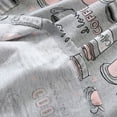 thumbnail image 4 of Defitshape Women's Short Sleeve Nightgown Cute Crew Neck Nightwear Sleepshirt Mini Sleep Lounge Dress Printed Patterned Sleepwear Cartoon Cotton Grey Cup X-Large, 4 of 5