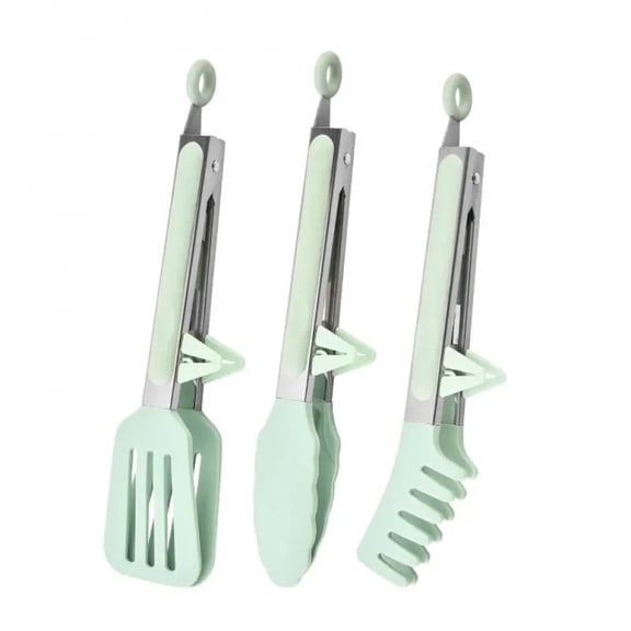 Food Tong Set Stainless Steel Kitchen Tongs Silicone Nylon Non-Slip Cooking Clip Clamp BBQ Salad Tools Grill Kitchen Accessories