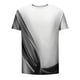 thumbnail image 4 of Mens Casual Pantalones Cortos Raya Impresión Suéter Fitness Deportes Camiseta, Poliéster Cuello Redondo Blusa para Al Aire Libre, Diario Y Primavera Verano Desgaste, 4 of 5