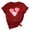 Red, variant on ICHUANYI Women's Stylish Crewneck Hearts Print Short Sleeve T-shirt Casual Loose Shirt Tops Cloth New Trending