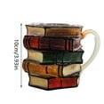 thumbnail image 3 of Literary Retro Painted Book Cup Hand Painted Literary Theme Hand Painted Mug Book Shape Coffee Cup Reading Lover Study Water Cup Kitchen Cups Coffee Mug Large Drinking Set up Glass Food Storage, 3 of 3