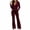 Wine, variant on vdgthytj Tracksuits for Women Set 2 Piece Velour Full Zip Long Sleeve Hooded Jackets Flare Pants Fall Winter Athleisure Outfits(X-Large,Wine)