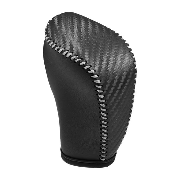 Unique Bargains Gear Shift Lever Cover Trim for Nissan Altima Armada Kicks Sentra 2020-2023 Black with Gray Stitches