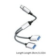 thumbnail image 3 of USB Splitter Cable,Type C Male to 2 Female Extension Cord Connector,USB Port Hub Data Power Split Adapter, 3 of 9