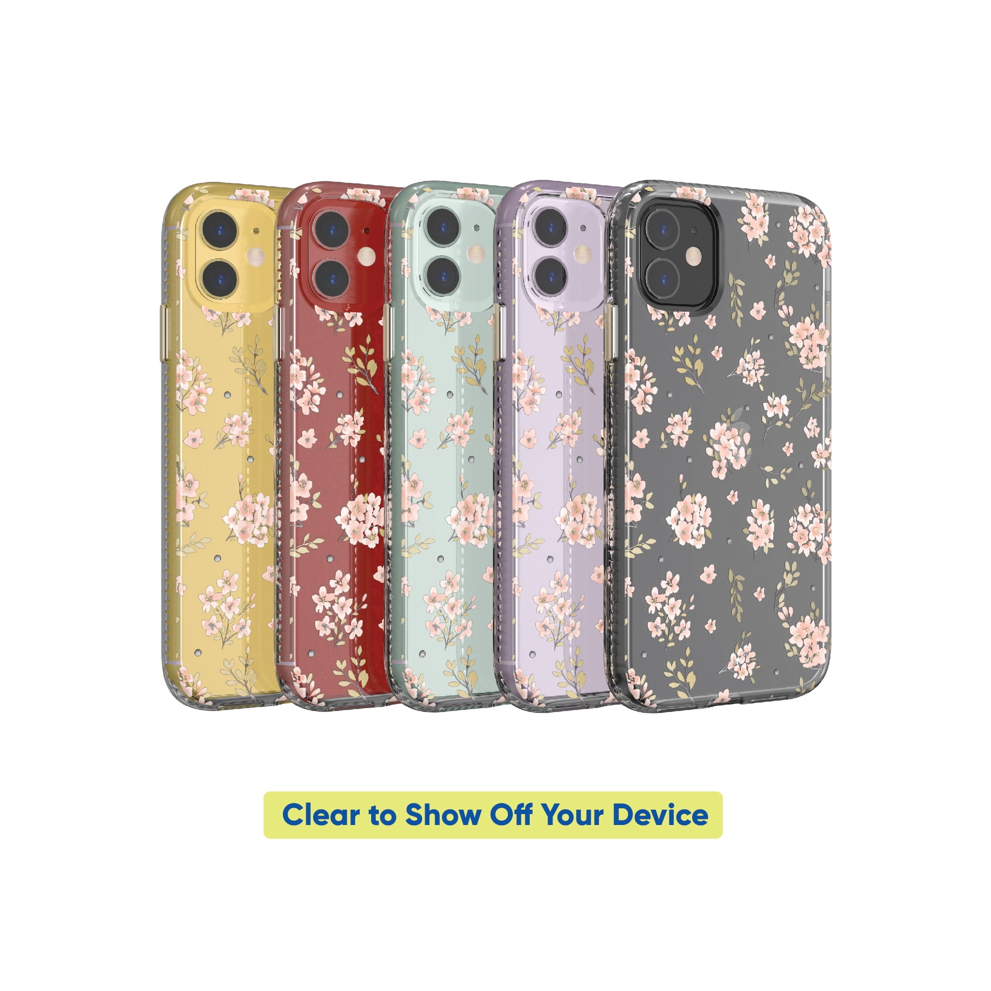 onn. Pink Floral with Gems Phone Case for iPhone 11 / iPhone XR