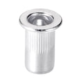 thumbnail image 4 of Unique Bargains #10-24 Écrous à Rivet en Alliage d'Aluminium Tête Plate Filetée Argent 100 Pcs, 4 of 5