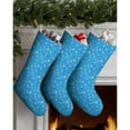 thumbnail image 3 of 3 Pcs Christmas Stockings,Blue Christmas Snowflake Pattern Stockings Christmas,14.8'' Xmas Stockings,Christmas Party Favors,Christmas Party Decorations,Christmas Stockings Personalized, 3 of 5