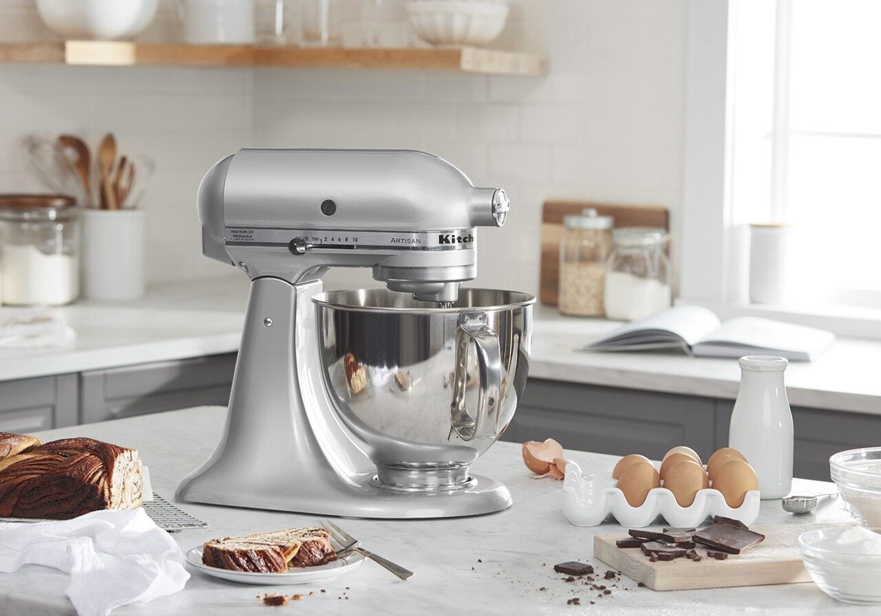 KitchenAid Deluxe 4.5 Quart Tilt-Head Stand Mixer, Dried Rose, 10