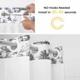 thumbnail image 2 of No Hook Tiger Leopard Shower Curtain with Snap in Liner Set, Farmhouse Retro Nature Forest Trees Animals Waterproof Bathroom Curtains with See Through Top Window, Hotel Style Standard 72 x 72 Inch, 2 of 9