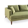 thumbnail image 6 of Edenton Mid-Century Modern Velvet Right Facing Sectional Sofa in Olive Green, 6 of 6