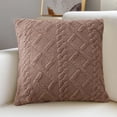 thumbnail image 4 of Dvruxg Plush Geometric Patterned Cushion Brown Polyester 45x45cm Enhances Back Support and Living Room Style Extended Length for Ultimate Relaxation, 4 of 5